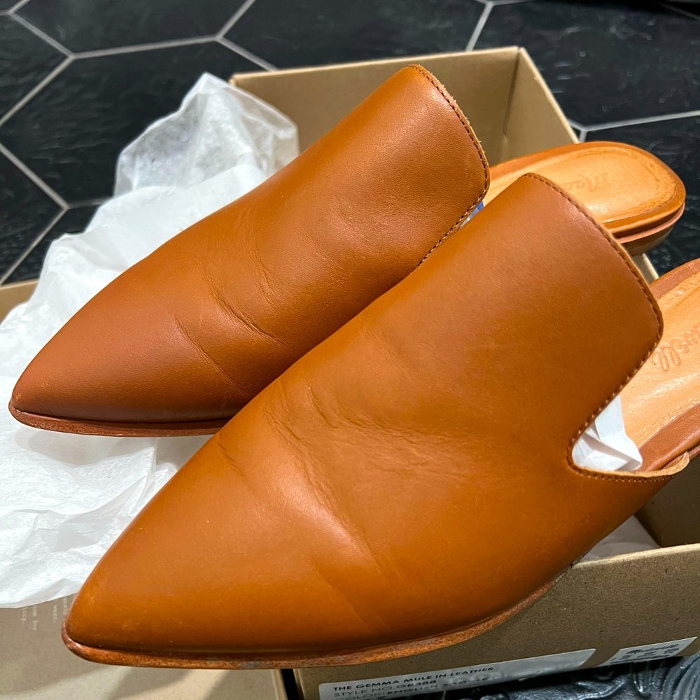 The Gemma Mule in Leather